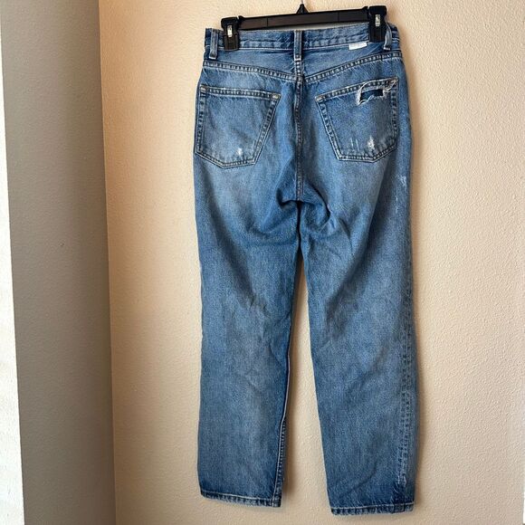 Boyish Jeans Tommy in Stage Door Mid Rise‎ Distressed Cotton Crop Size 26 - Picture 2 of 13